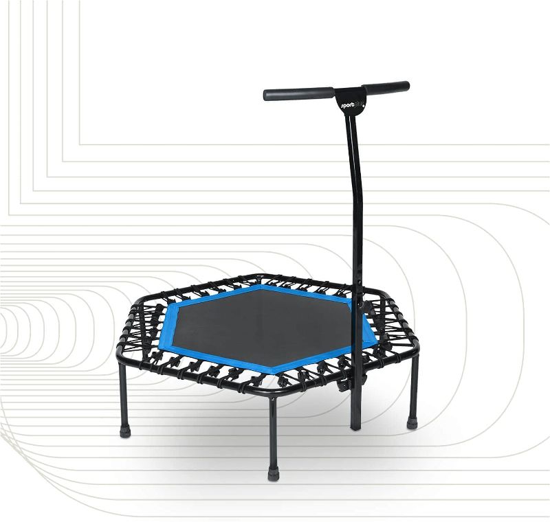 Photo 1 of **INCOMPLETE*** 50 INCH Sportplus Unisex Quiet Miniature Indoor Rebounder Home Fitness Trampoline with Height Adjustable Bar
