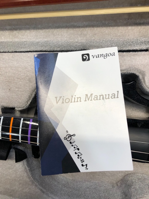 Photo 1 of vangoa ELECTRIC  violin 4/4 FULL METALLIC BLACK

//MISSING STRING 