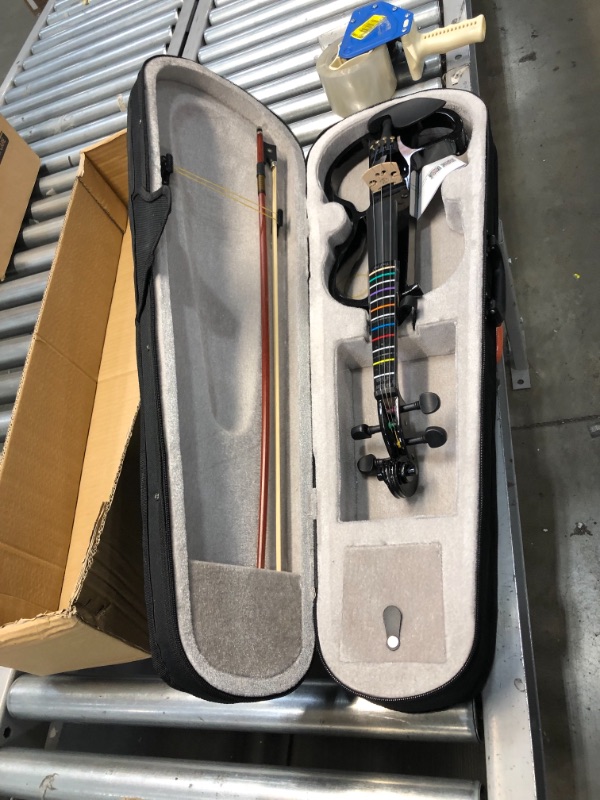 Photo 1 of vangoa ELECTRIC  violin 4/4 FULL METALLIC BLACK

//MISSING STRING 