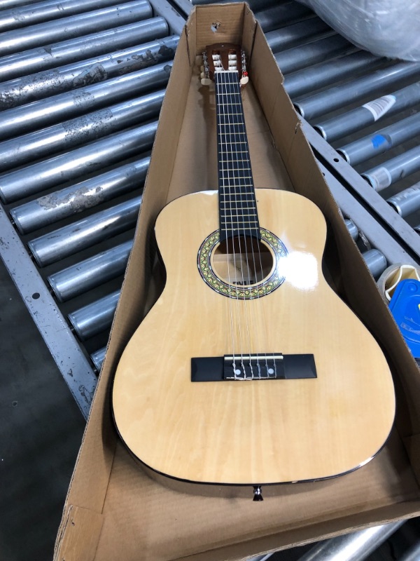 Photo 2 of Beginner 36” Classical Acoustic Guitar - 3/4 Junior Size 6 String Linden Wood Guitar w/ Gig Bag