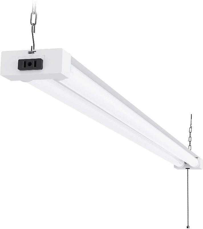 Photo 1 of Sunco Lighting LED Utility Shop Light, 4 FT, Linkable Integrated Fixture, 40W=260W, 5000K Daylight, 4100 LM, Frosted Lens, Surface/Suspension Mount, Pull Chain, Garage - ETL, Energy Star


//TESTED, POWERS ON