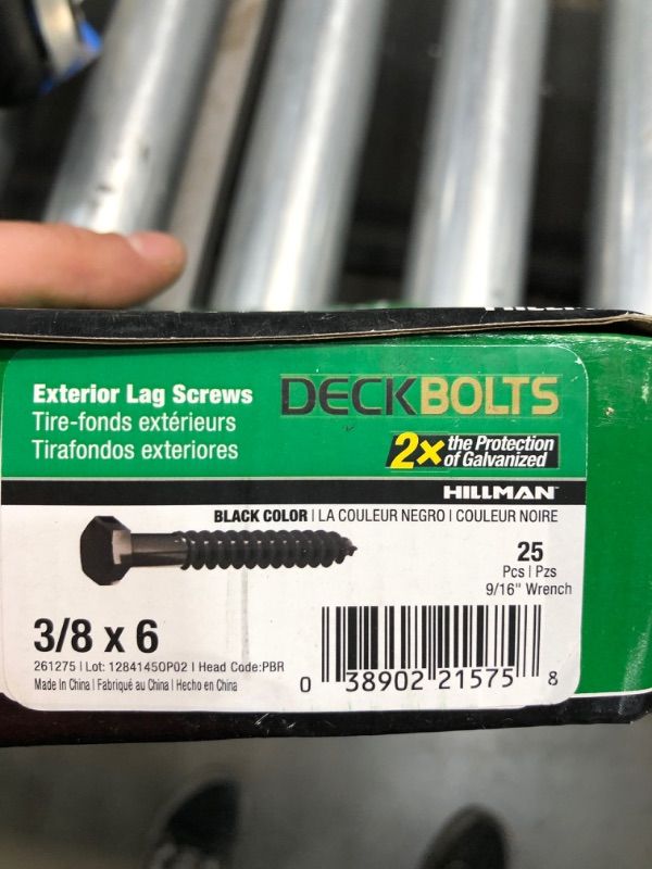 Photo 1 of 3/8 x 6 in. PAR Exterior Coating Hex Lag Screw 1 BOX
