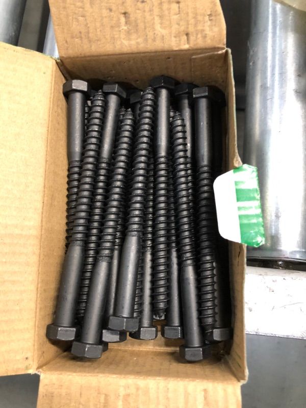 Photo 1 of  3/8-in x 5-in Black Epoxy Hex-Head Exterior Lag Screws 1BOX 