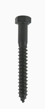 Photo 1 of  3/8-in x 5-in Black Epoxy Hex-Head Exterior Lag Screws 1BOX 