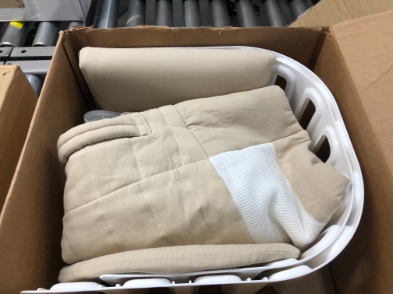 Photo 3 of Baby Delight Snuggle Nest Organic Portable Infant Lounger | Organic Oat | Unique Patented Design | GOTS Certified Organic Cotton , 33.5x14x8 Inch (Pack of 1)
