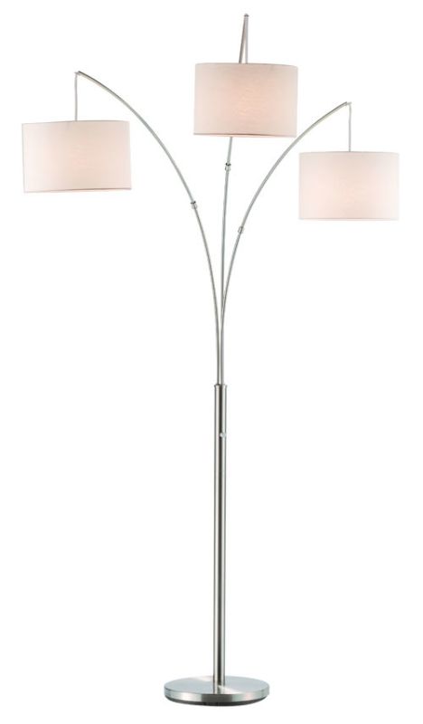Photo 1 of ***MISSING BASE*** Adesso Trinity Arc Lamp, Brushed Steel
