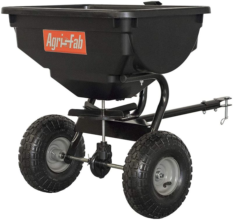 Photo 1 of ***PARTS ONLY***
 Agri-Fab 85 lb. Tow Broadcast Spreader 45-0530 85 lb. Tow Broadcast Spreader, One Size, Black