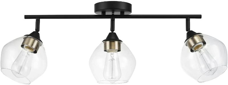 Photo 1 of ***BRAND NEW***
Globe Electric 59619 Harrow 3-Light Track Lighting, Matte Black, Antique Brass Accents, Clear Glass Shades, Bulbs Included...***BRAND NEW***

