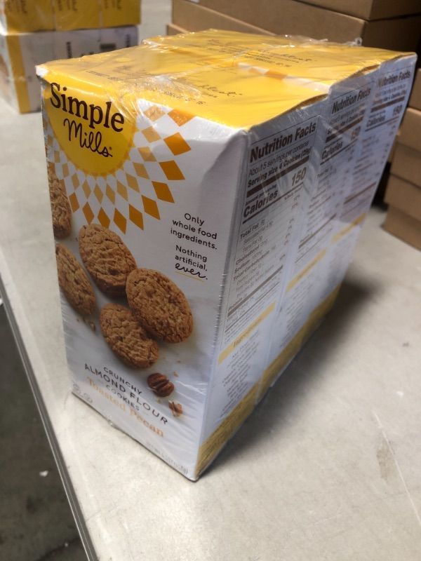 Photo 2 of ***EXPIRED Simple Mills Almond Flour Toasted Pecan Cookies, Gluten Free and Delicious Crunchy Cookies, Organic Coconut Oil, Good for Snacks, Made with whole foods, 3 Count (Packaging May Vary)
EXPIRED MAY 24TH 2021