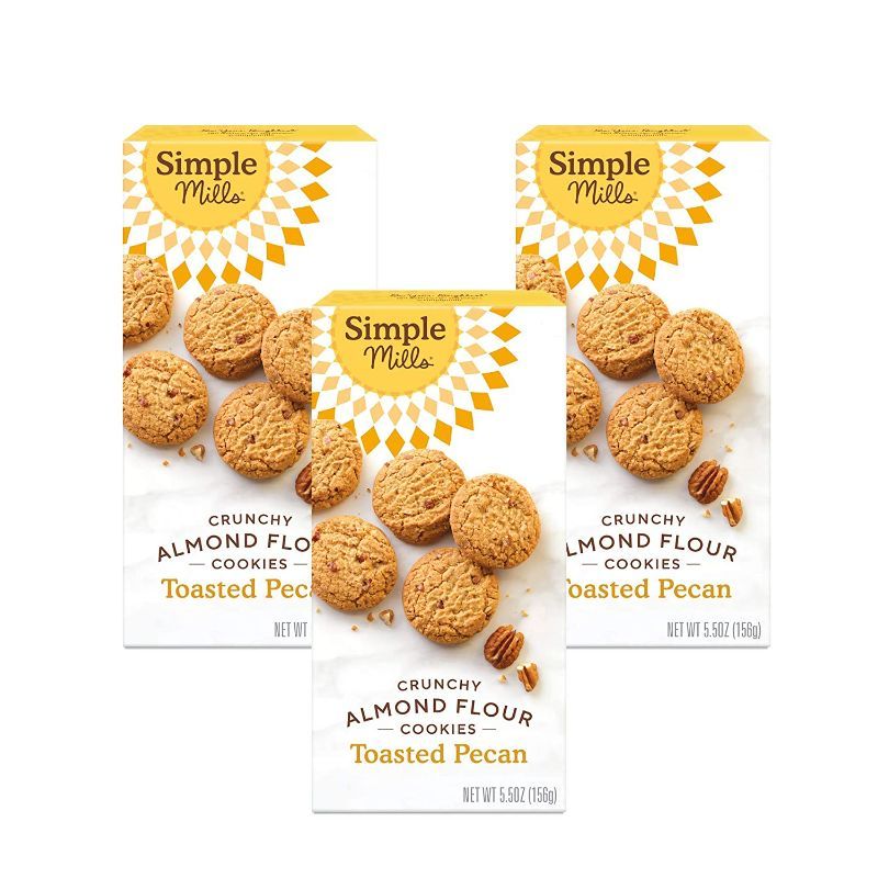 Photo 1 of ***EXPIRED Simple Mills Almond Flour Toasted Pecan Cookies, Gluten Free and Delicious Crunchy Cookies, Organic Coconut Oil, Good for Snacks, Made with whole foods, 3 Count (Packaging May Vary)
EXPIRED MAY 24TH 2021