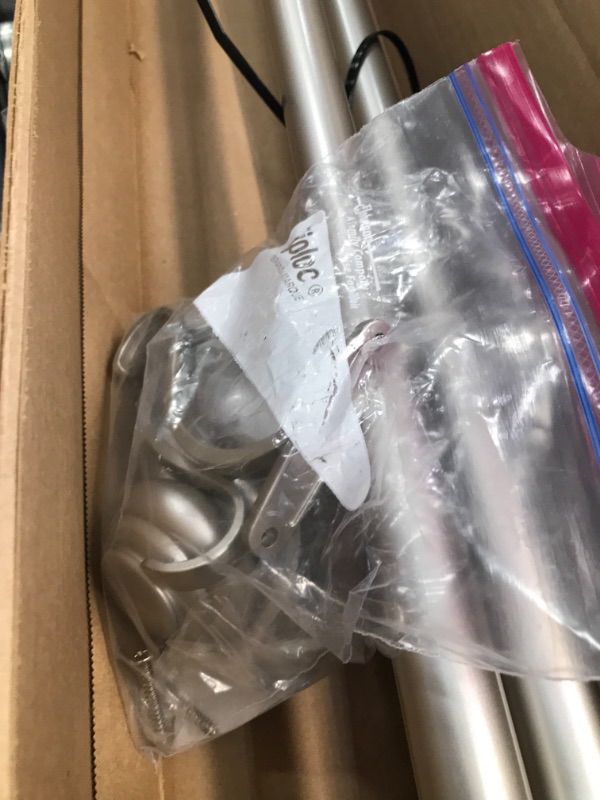 Photo 1 of Decopolitan Ball Single Telescoping Drapery Rod Set Long Silver 72 to 144Inch
HARDWARE NOT IN ORIGINAL PACKAGING