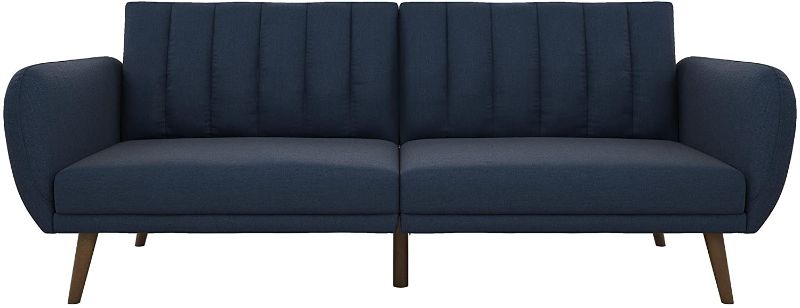 Photo 1 of ***BOX 2 OF 2 NOT COMPLETE SET Novogratz Brittany Sectional Futon Sofa - Converts from Sofa & Chaise Lounger to Bed - BLUE 

