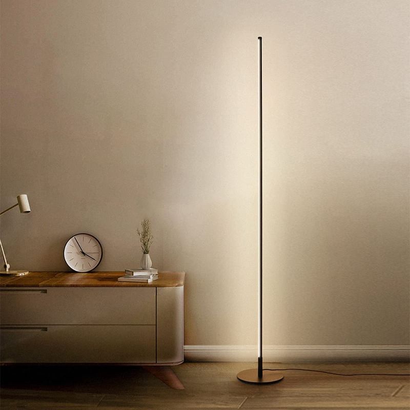 Photo 1 of Modern Floor Lamp Led Standing Corner Lamp Black Decor Floor Lamps 3 Color Temperature 3000~6000K with Remote & Touch Control for Bedrooms Living Room
