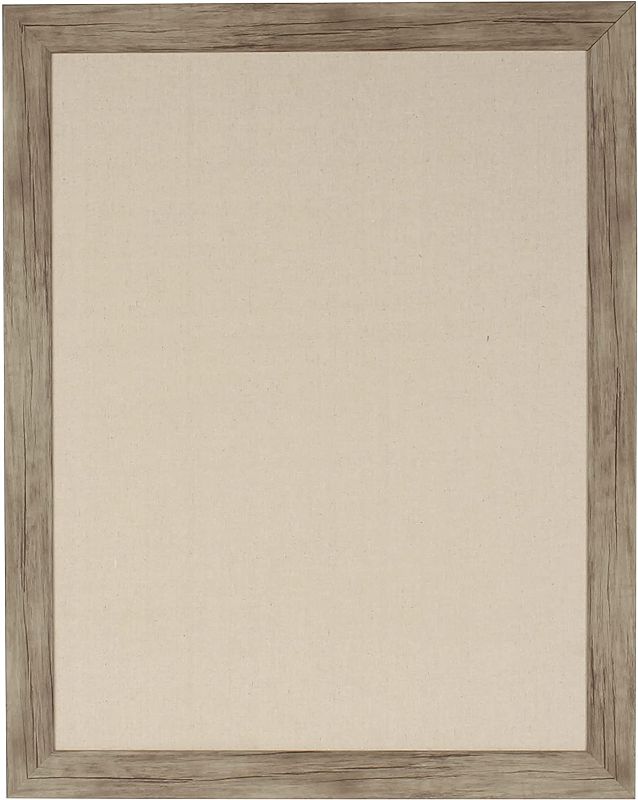 Photo 1 of 20"x26" Beatrice Framed Linen Fabric Pinboard, Rustic Brown
