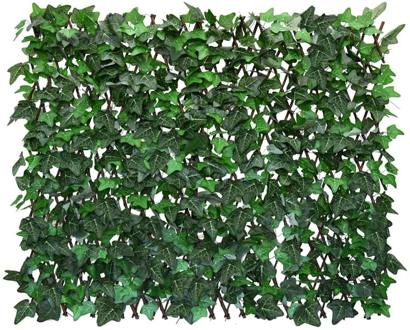 Photo 1 of 47" TALL PRIVACY FENCE PLASTIC GREEN LEAVES