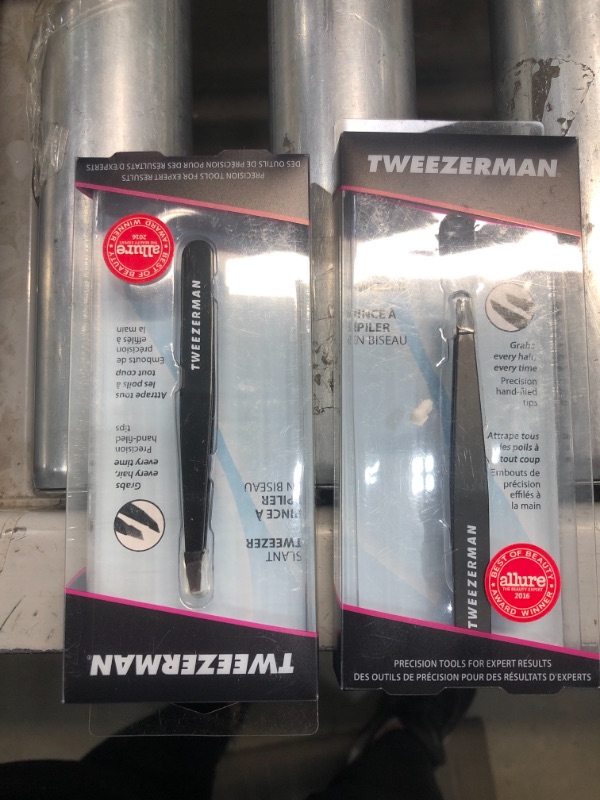 Photo 2 of Tweezerman Slant Tweezer (Black) 2PACK 