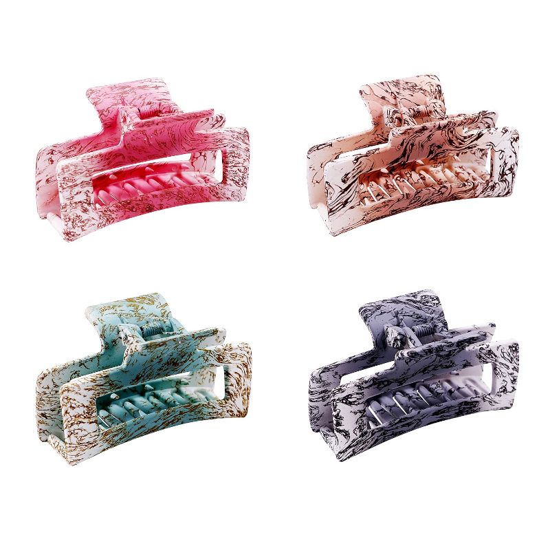 Photo 1 of Big Claw Hair Clips Nonslip Large Claw Clip for Women and Girls Thin Hair, Strong Hold Hair Clips for Thick Hair, 4 Color Available (4 pieces )
3 PACKS 