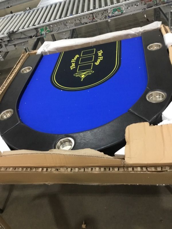 Photo 3 of BARRINGTON 10-PLAYER POKER TABLE, BLUE
