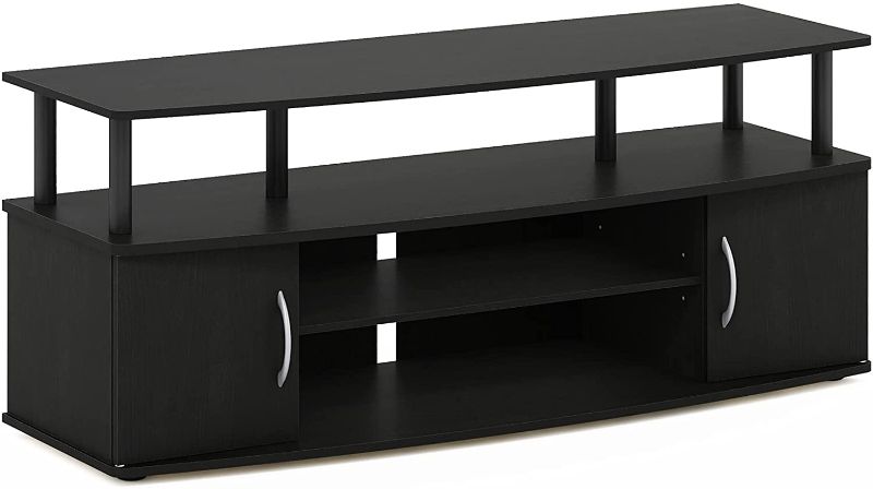 Photo 1 of FURINNO JAYA Large Entertainment Stand for TV Up to 50 Inch Blackwood