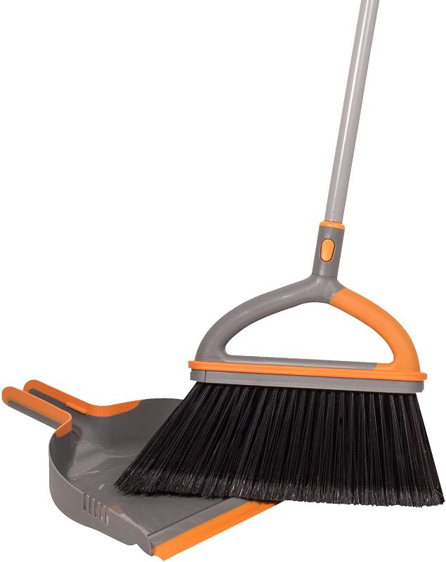 Photo 1 of Casabella Ergo Broom Plus with Dustpan, Orange
