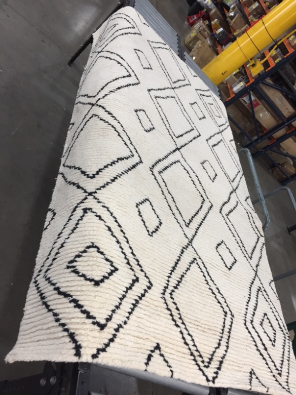 Photo 1 of Natural Moroccan Diamond Wool 5' x 8' Area Rug