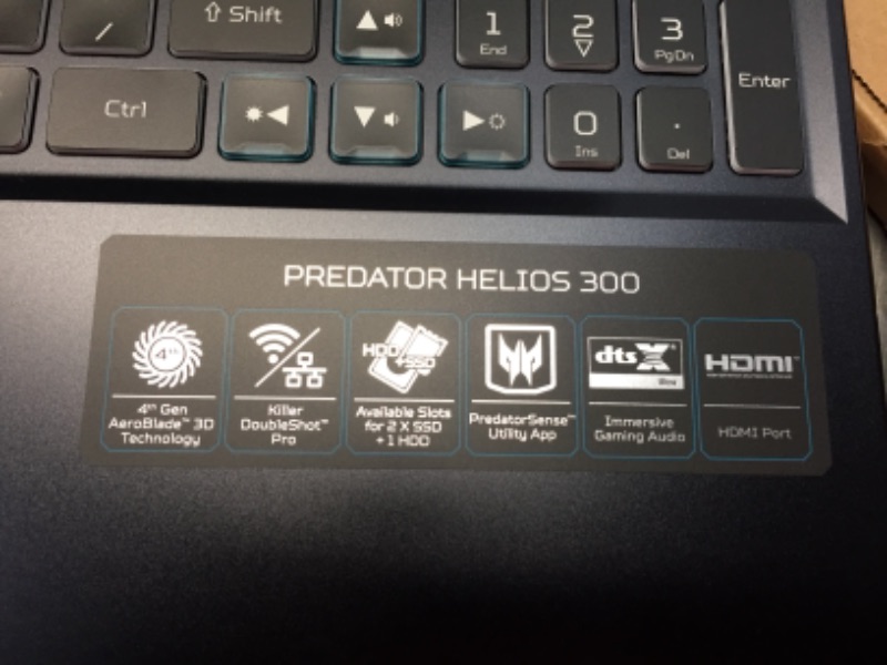 Photo 9 of Parts only screen does not display
Acer Predator Helios 300 i7-10750H RTX 2060 15.6" 144Hz 16GB 512gb Ph315-53-72xd