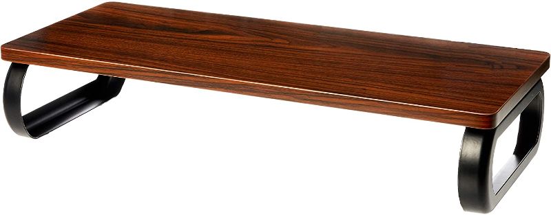 Photo 1 of Amazon Basics Wood Monitor Stand, Computer Riser, Walnut