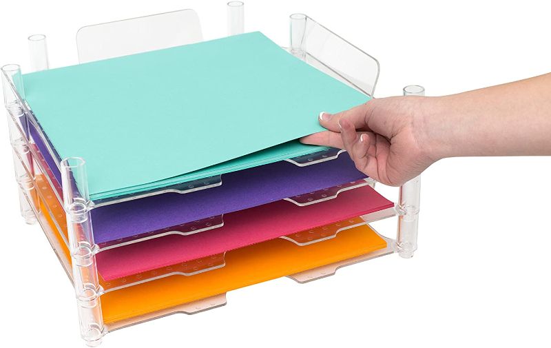Photo 1 of American CraftsStackable 662587 Paper Tray by We R Memory Keepers | 12 x 12-inch, 4 pack