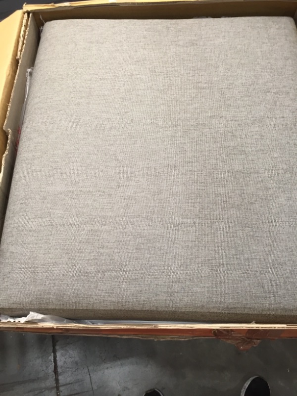 Photo 2 of Baxton Studio Yashiya Grey Fabric Upholstered Ottoman Stool