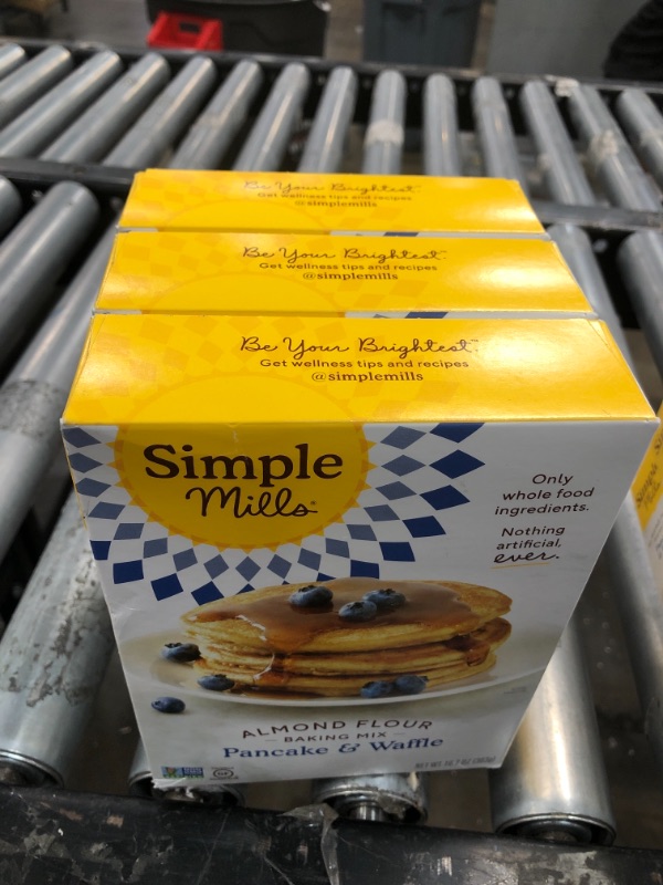 Photo 1 of Simple Mills Almond Flour Pancake Mix & Waffle Mix, Gluten Free, Made with whole foods, 3 Count, (Packaging May Vary)
