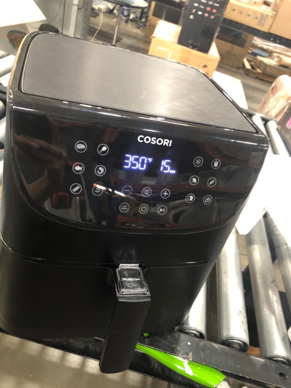 Photo 3 of COSORI Smart WiFi Air Fryer(100 Recipes), 13 Cooking Functions, Keep Warm & Preheat & Shake Remind, Works with Alexa & Google Assistant, 5.8 QT, Black
