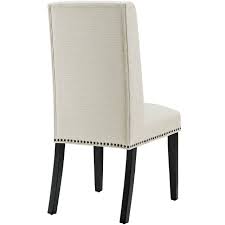 Photo 1 of ****MISSING COMPONENTS**** Modway MO- Baron Modern Tall Back Wood Upholstered Fabric, Dining Chair, Beige
