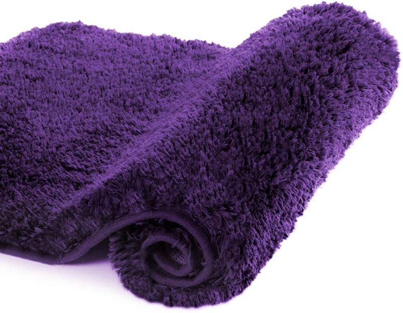 Photo 1 of  3pc Bathroom Rug Non Slip Bath Mat for Bathroom purple 