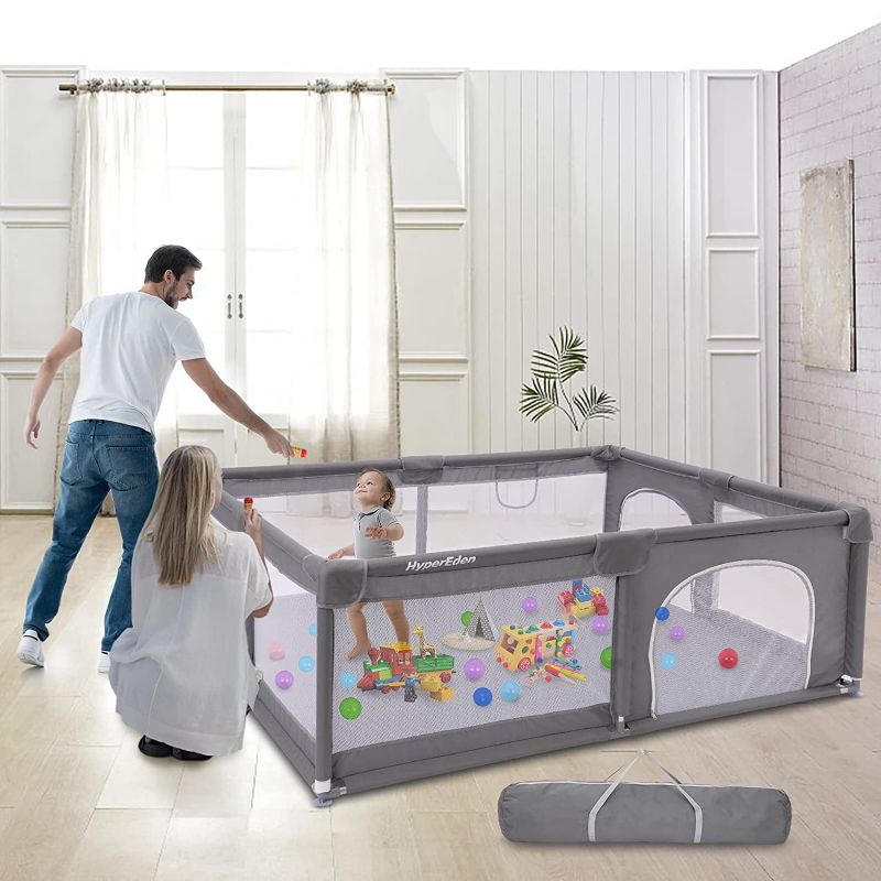 Photo 1 of Baby Playpen, Extra Safe with Anti-Collision Foam Playpens for Babies, Indoor & Outdoor Playard for Kids Activity Center with Gate,  Anti-Fall Playpen 
- Dirty 