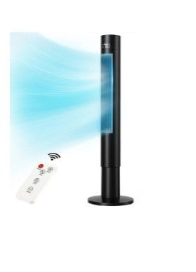 Photo 1 of 44'' Oscillating Tower Fan with Remote Control, 12-Hour Timer
- Black 