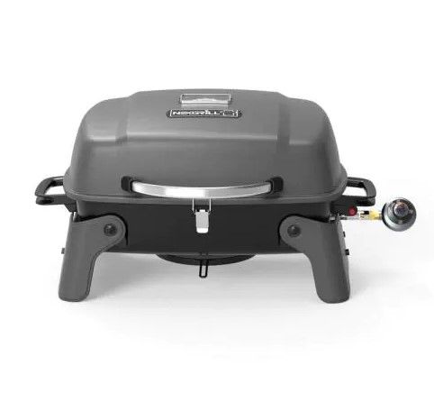 Photo 1 of 1-Burner Portable Propane Gas Table Top Grill in Black
