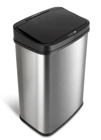 Photo 1 of 13 Gal. Stainless Steel Touchless Trash Can
