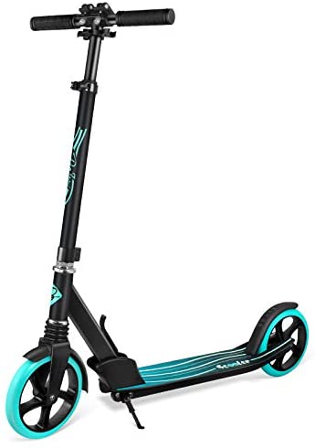 Photo 1 of Beleev V5 Scooters for Kids, Foldable Kick Scooter 2 Wheel, Quick-Release Folding System, Shock Absorption Mechanism, Large 200mm Wheels Scooters with Carry Strap for Adults and Teens