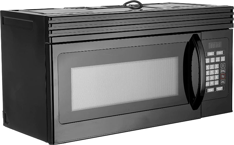 Photo 1 of Black+Decker 1.6-Cu.Ft Over-the-Range Microwave - Black (EM044KJN-P2)
