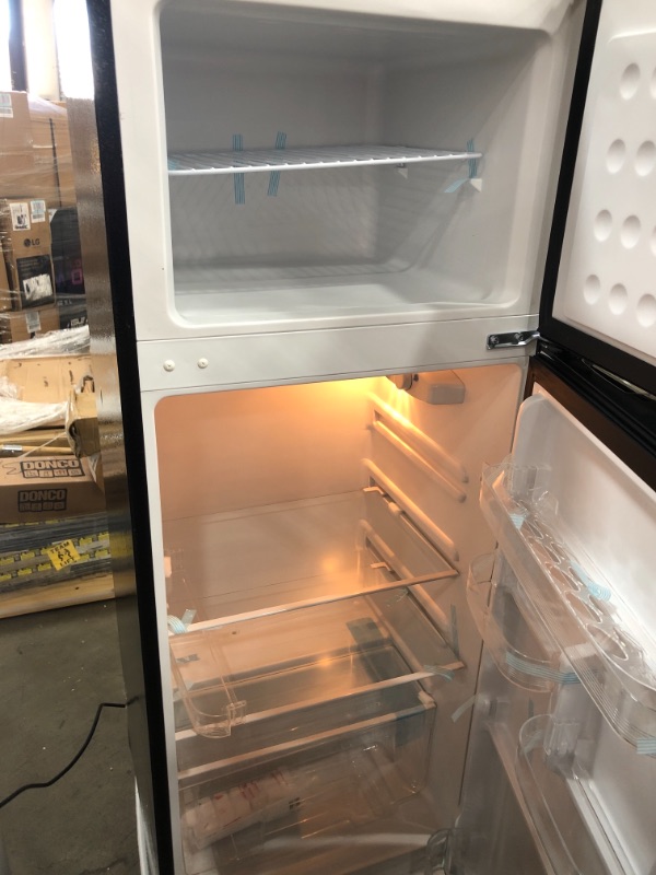 Photo 1 of 7.5 cu. ft. Refrigerator with Top Freezer in Stainless Look