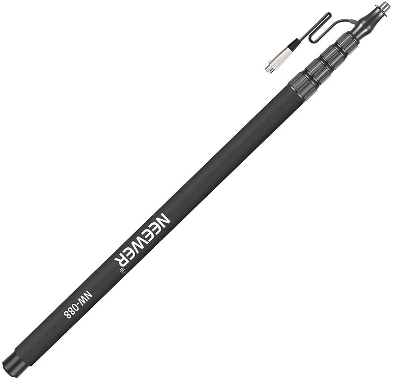 Photo 1 of Neewer NW-088 Handheld Microphone Boom Arm with Built-in XLR Cable, 5-Section Extendable Aluminum Mic Arm with Foam Grips and Twist Locks for Zoom Microphones, 2.7ft - 10.9 ft Adjustable Length
