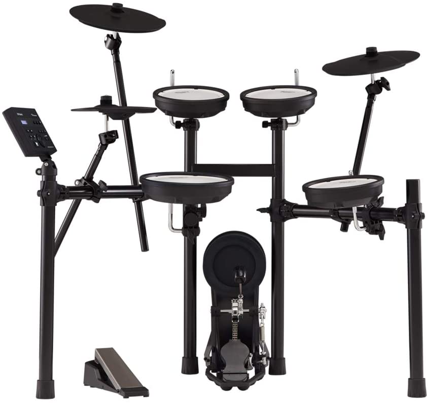 Photo 1 of Roland TD-07KV Electronic V-Drums Kit – Legendary Dual-Ply All Mesh Head kit with superior expression and playability – Bluetooth Audio & MIDI – USB for recording audio and MIDI data – 40 FREE Melodic
**USED, LOOSE MISSING HARDWAR**