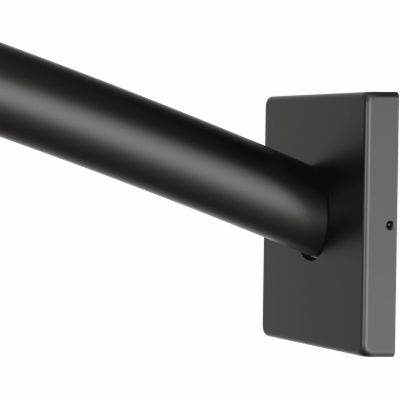 Photo 3 of Moen Csr2167 Triva 59" Curved Wall Mounted Shower Curtain Rod - Matte Black