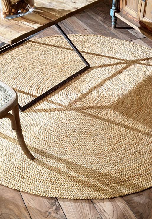 Photo 1 of Rigo Chunky Loop Jute Tan 6 ft. Round Rug
