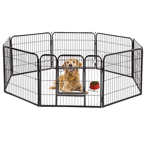 Photo 1 of BestPet 32"H Black 8 Panel Heavy Duty Pet Playpen Dog Exercise Pen Cat Fence
