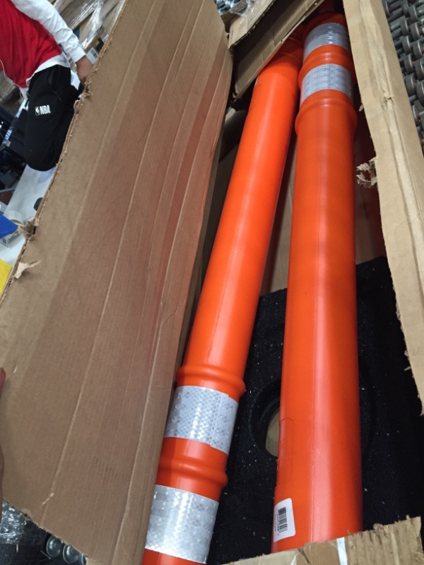 Photo 1 of set of 2 Cortina Safety Products 45" Orange Polyethylene Delineator Post