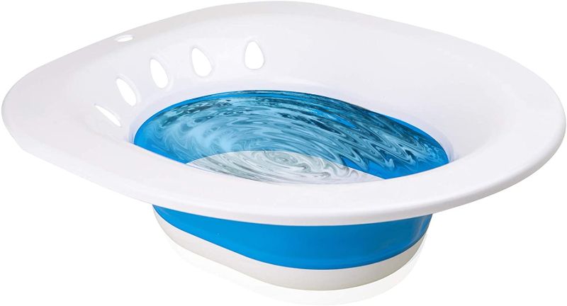 Photo 1 of Sitz Bath for Over The Toilet Postpartum Care Anal Postoperative Care Basin, for Hemorrhoids and Perineum Treatment, Alleviate Vaginal or Anal Inflammation Naturally, Heavy Duty Foldable Easy to Store
