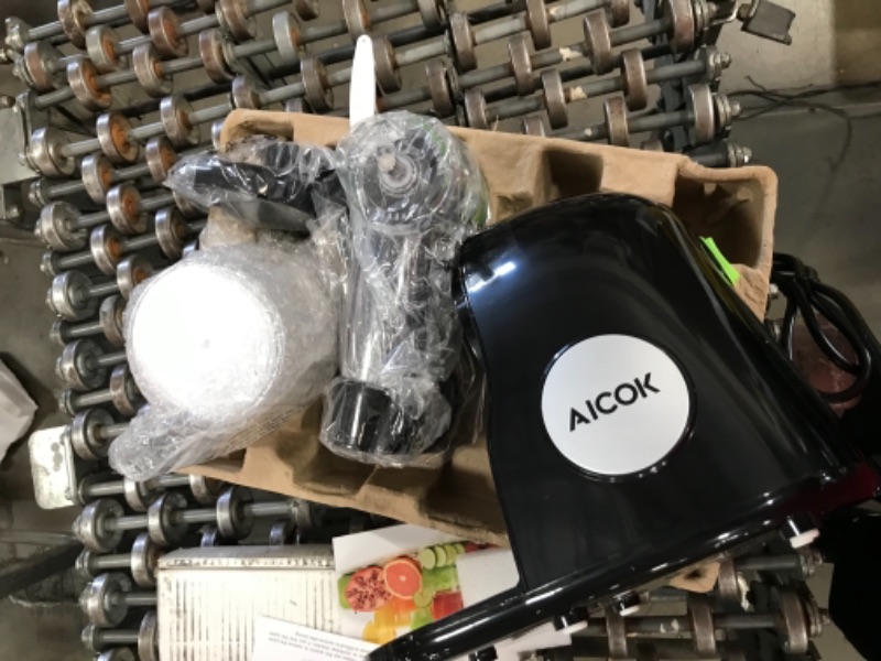 Photo 2 of Aicok Juicer Machines, Slow Masticating Juicer Extractor Easy to Clean, Cold Press Juicer with Brush, Juicer with Quiet Motor & Reverse Function, for High Nutrient Fruit & Vegetable Juice