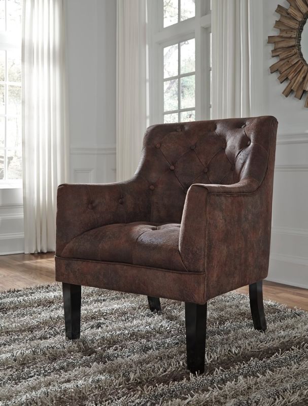 Photo 3 of Ashley Drakelle A3000051 Accent Chair in Mahogany
**MISSING LEGS**