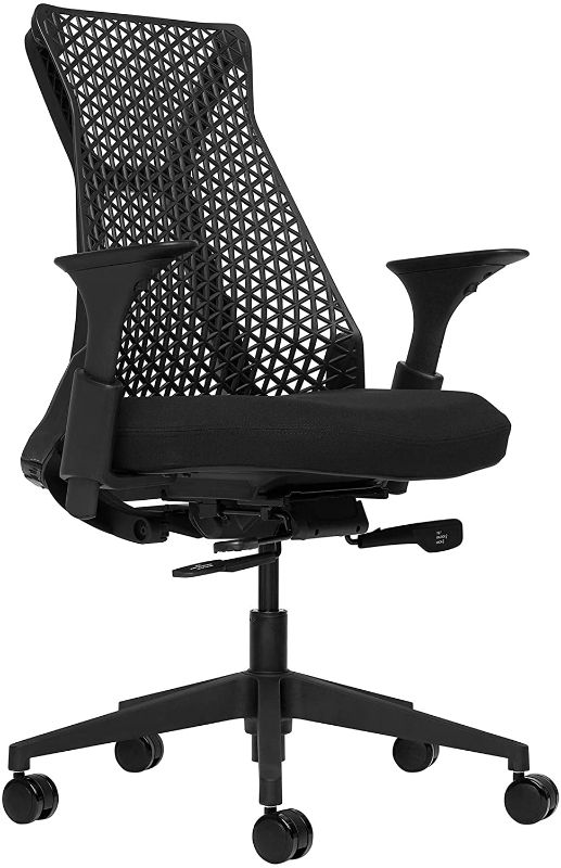 Photo 1 of Bowery Fully Adjustable Management Office Chair (Black/Black)
